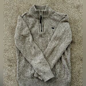 Boys Quarter zip sweater cream 8